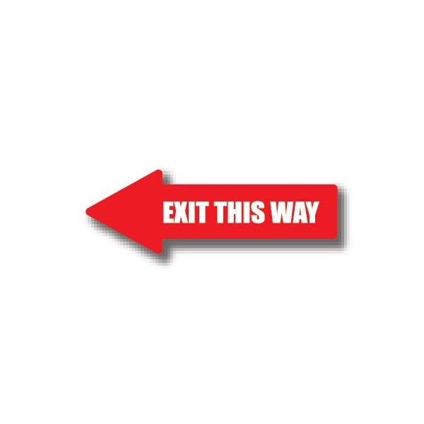 Ergomat 34in x 12in ARROW SIGNS - Exit This Way DSV-SIGN 408 #0446LEFT -UEN - main